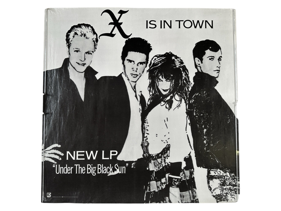 Vintage 1982 X Is In Town Elektra Records Record Store Promotional Rock Poster 24 X 24