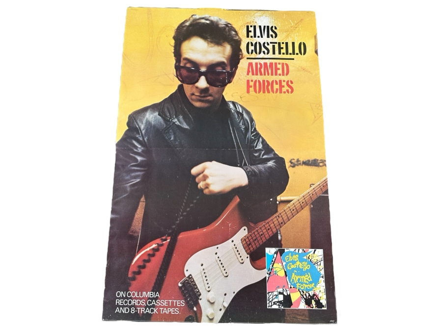Vintage 1979 Elvis Costello - Armed Forces Columbia Records Record Store Promotional Poster 24 X 37