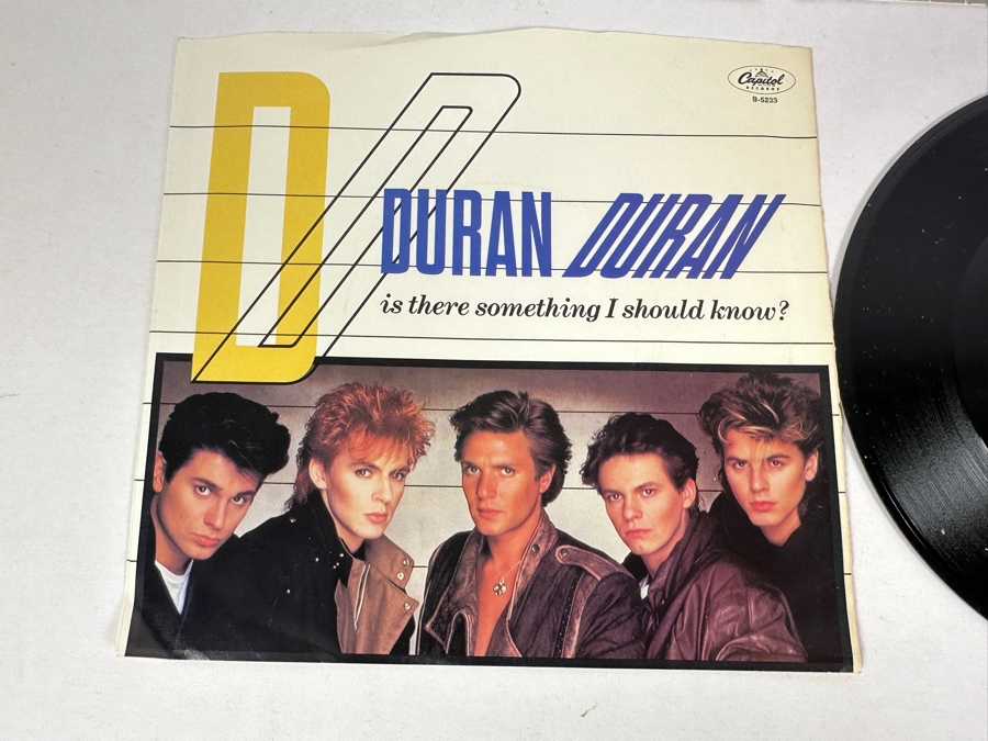 Five Duran Duran 45 Rpm Records Pair Of Special Limited Edition Poster Sleeves - The Reflex, Union Of The Snake, Is There Something I Should Know, New Moon On Monday - All Promo Copies [Photo 13]