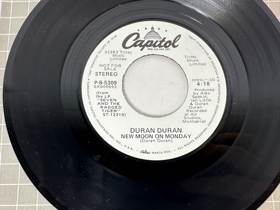 Five Duran Duran 45 Rpm Records Pair Of Special Limited Edition Poster Sleeves - The Reflex, Union Of The Snake, Is There Something I Should Know, New Moon On Monday - All Promo Copies [Photo 15]