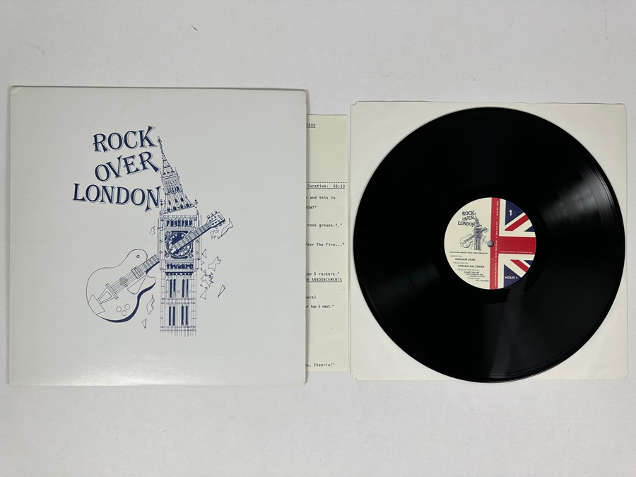 Rare Vintage 1983 Rock Over London Graham Dene London Wavelength 2 X Vinyl Records (David Bowie, Tears For Fears, Culture Club, Thompson Twins, Eurthymics, The Human League And More) [Photo 2]