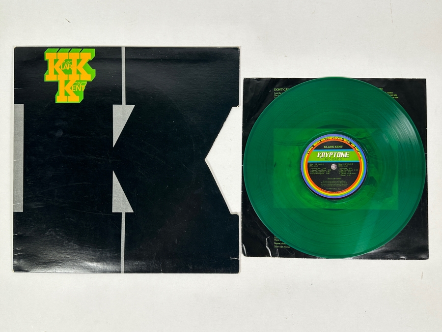 Vintage 1980 Klark Kent Kryptone Records SP 70600 Green Translucent Vinyl Record [Photo 1]