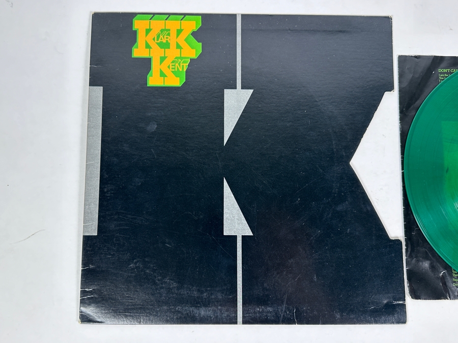 Vintage 1980 Klark Kent Kryptone Records SP 70600 Green Translucent Vinyl Record [Photo 2]