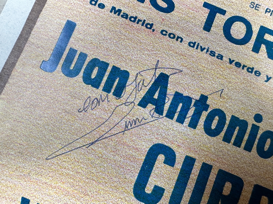 Vintage 1987 Spanish Bullfight Poster Plaza De Toros Benidorm Signed By Toreros Bullfighters 13.5 X 29 [Photo 7]