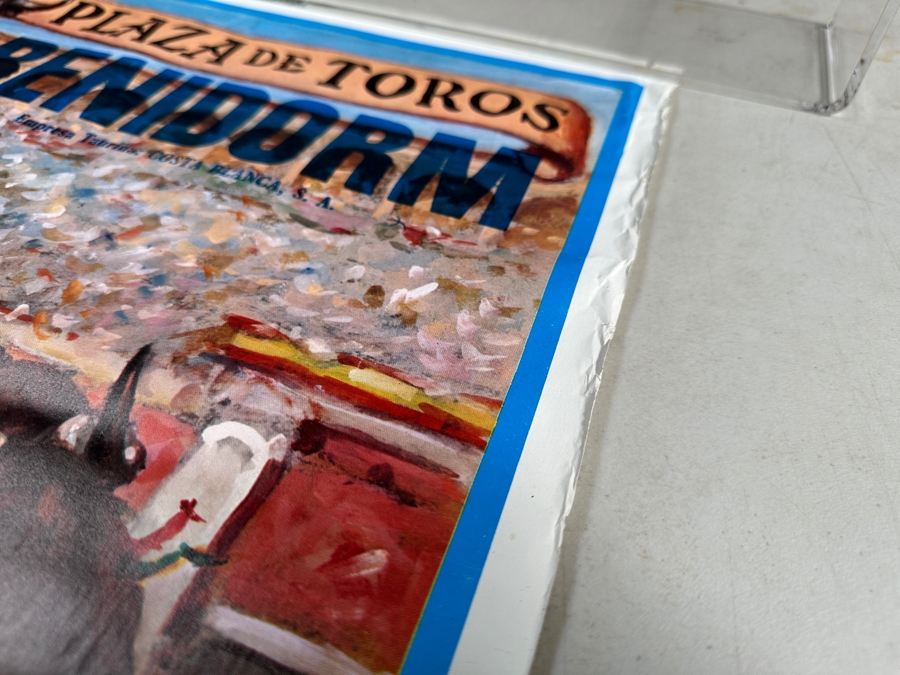 Vintage 1983 Spanish Bullfight Poster Plaza De Toros Benidorm 18 X 39 [Photo 9]