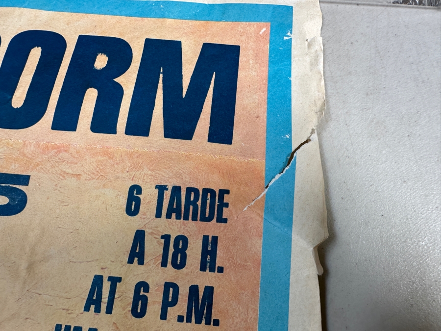 Vintage 1985 Spanish Bullfight Poster Plaza De Toros Benidorm 17.5 X 39 [Photo 4]