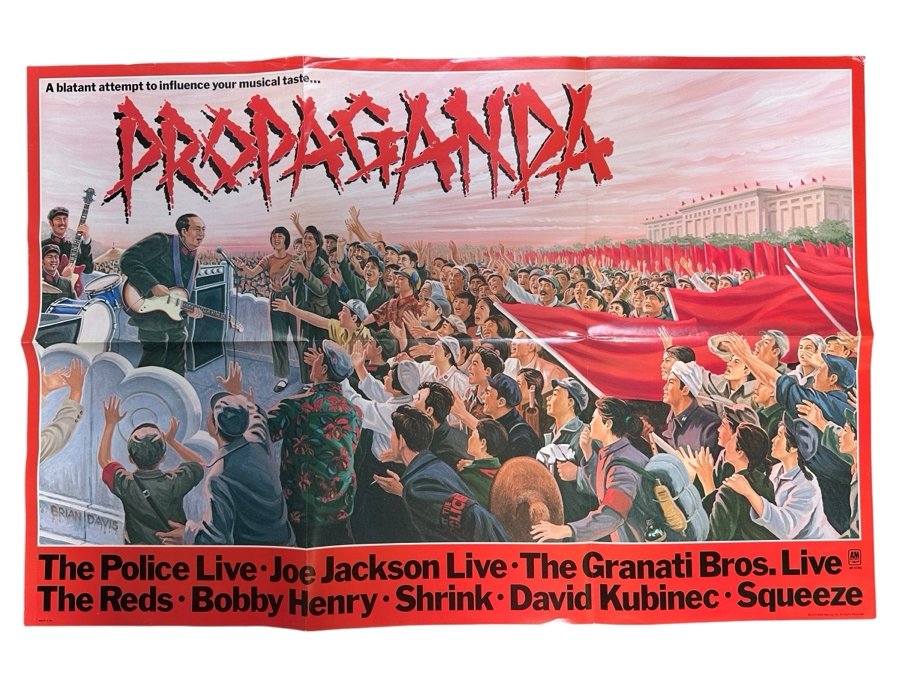 Propaganda A&M Records Record Store Promotional Poster 32.5 X 22 [Photo 1]