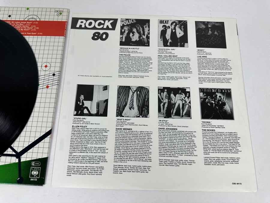 Vintage 1980 Rock' 80 CBS Records: The Police, Joe Jackson, Squeeze & More Vinyl Record Holland Import [Photo 10]