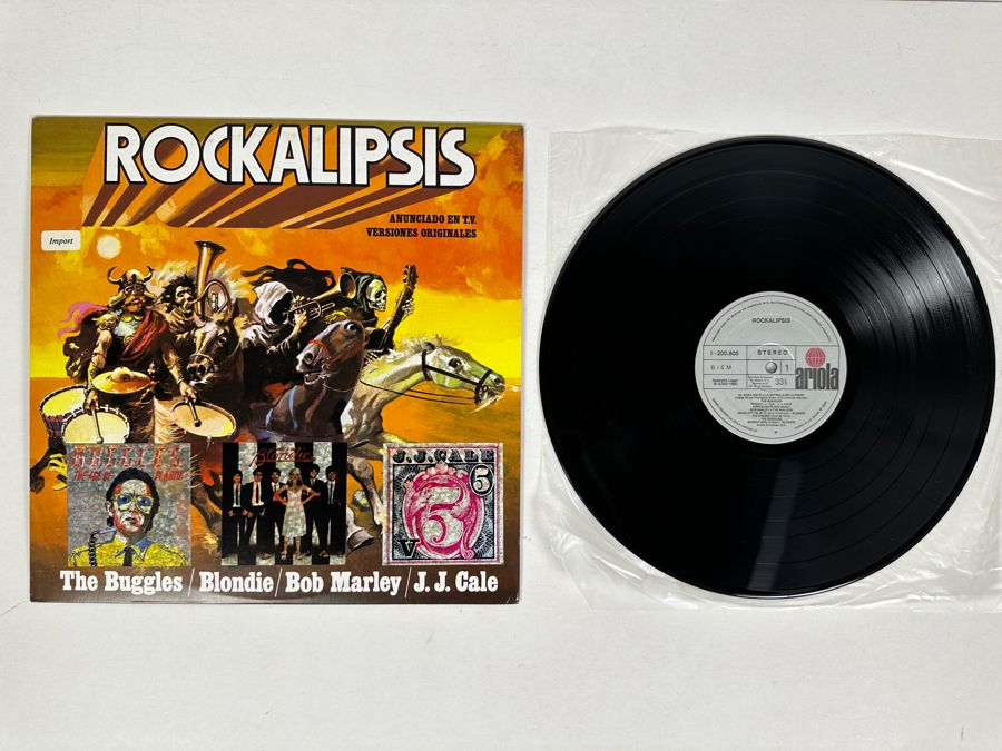 Vintage 1980 Rockalipsis Ariola Records I-200.805 Compilation: J.J. Cale, Bob Marley & The Wailers, Blondie & More Vinyl Record Spanish Import [Photo 1]