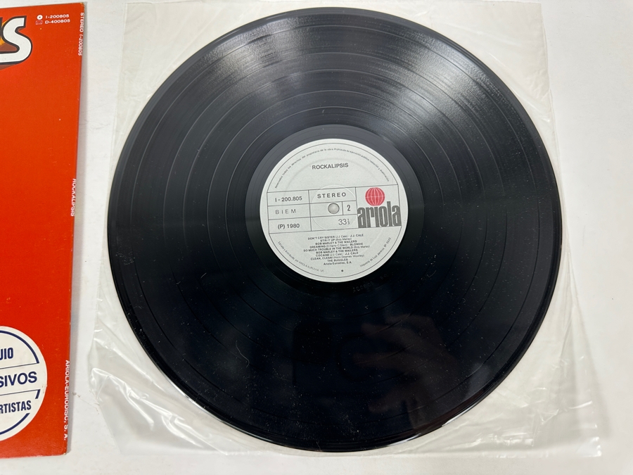 Vintage 1980 Rockalipsis Ariola Records I-200.805 Compilation: J.J. Cale, Bob Marley & The Wailers, Blondie & More Vinyl Record Spanish Import [Photo 8]