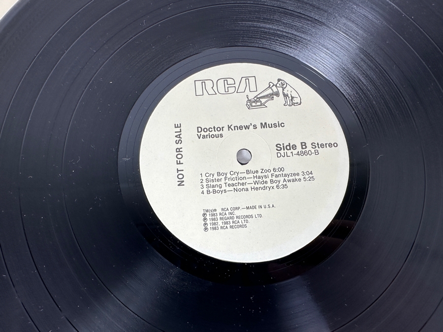 Vintage 1983 Doctor Knew's Music Compilation RCA Records DJL1-4860 Vinyl Record Promo Copy [Photo 8]