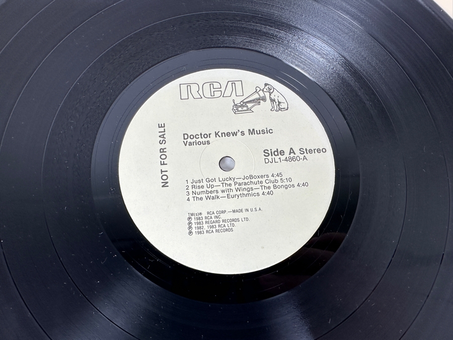 Vintage 1983 Doctor Knew's Music Compilation RCA Records DJL1-4860 Vinyl Record Promo Copy [Photo 6]