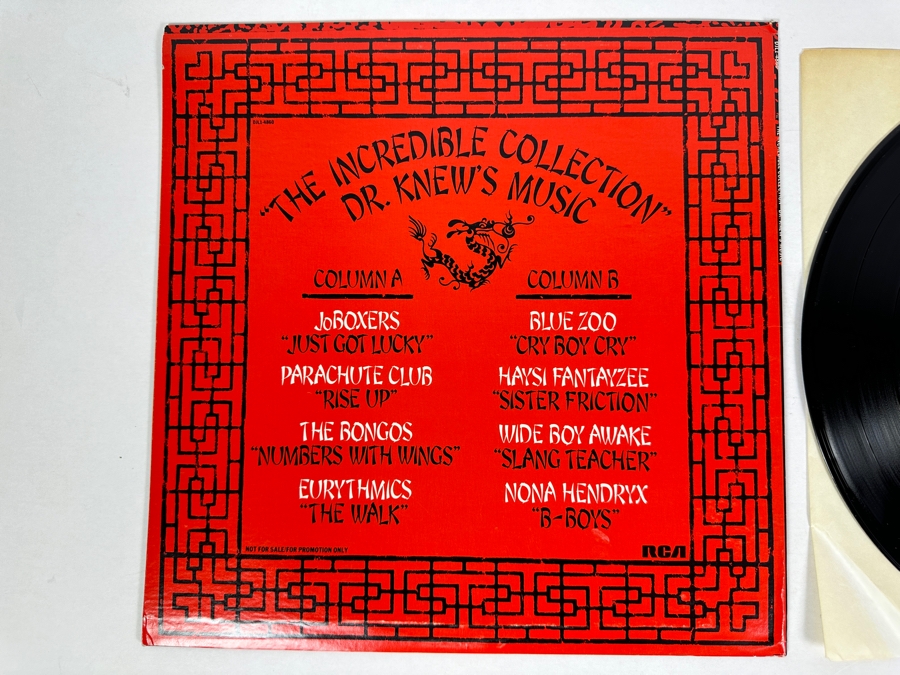 Vintage 1983 Doctor Knew's Music Compilation RCA Records DJL1-4860 Vinyl Record Promo Copy [Photo 4]