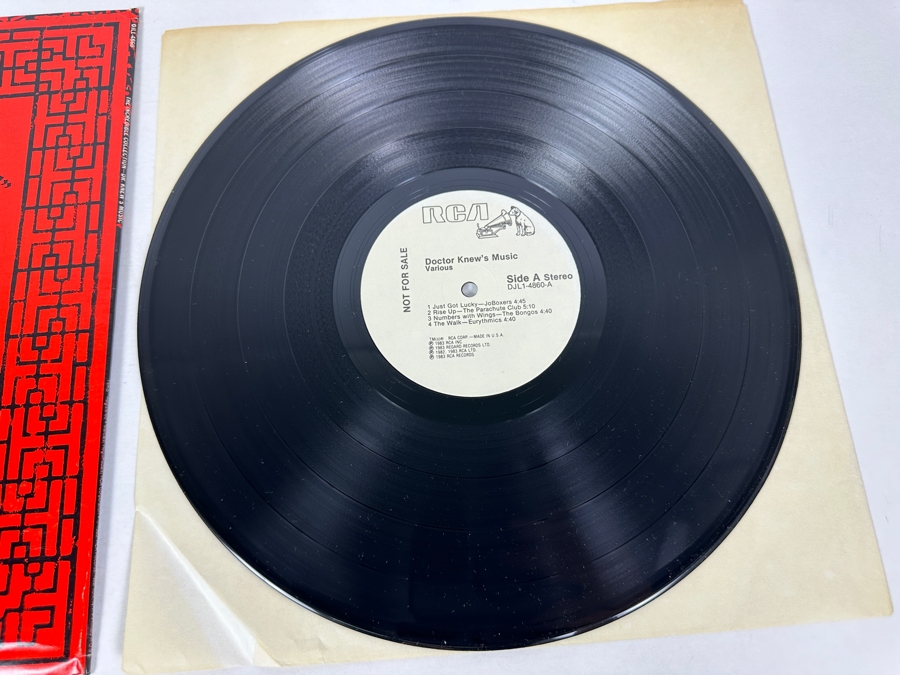 Vintage 1983 Doctor Knew's Music Compilation RCA Records DJL1-4860 Vinyl Record Promo Copy [Photo 5]