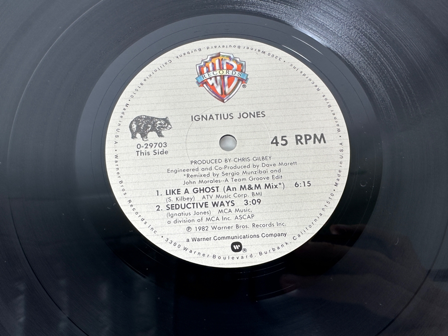 Vintage 1982 Ignatius Jones - Like A Ghost Warner Bros Records 0-29703 Vinyl Record [Photo 6]