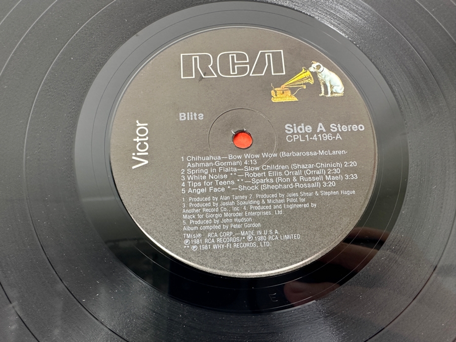 Vintage 1981 Blitz Compilation RCA Records CPL1-4196 Vinyl Record [Photo 5]