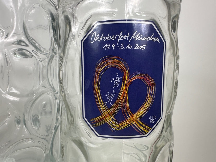 Set Of Ten Vintage German Oktoberfest Glass Beer Steins 1L [Photo 6]