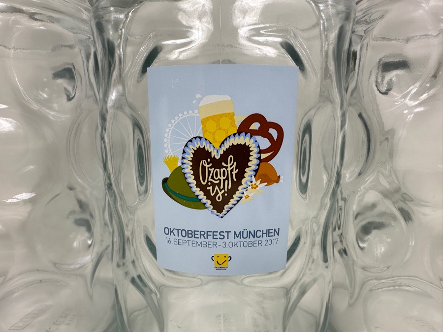 Set Of Ten Vintage German Oktoberfest Glass Beer Steins 1L [Photo 7]