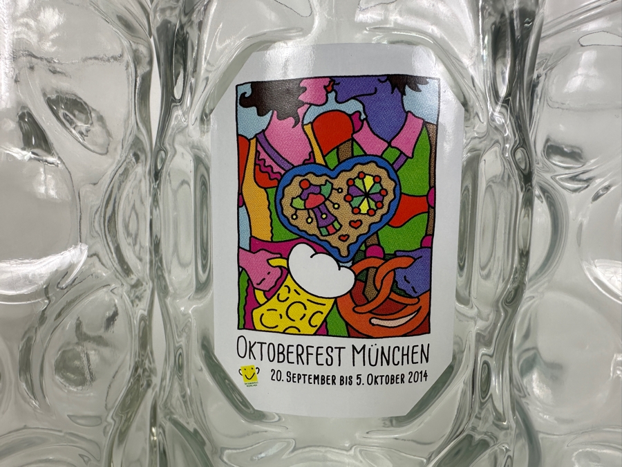 Set Of Ten Vintage German Oktoberfest Glass Beer Steins 1L [Photo 4]
