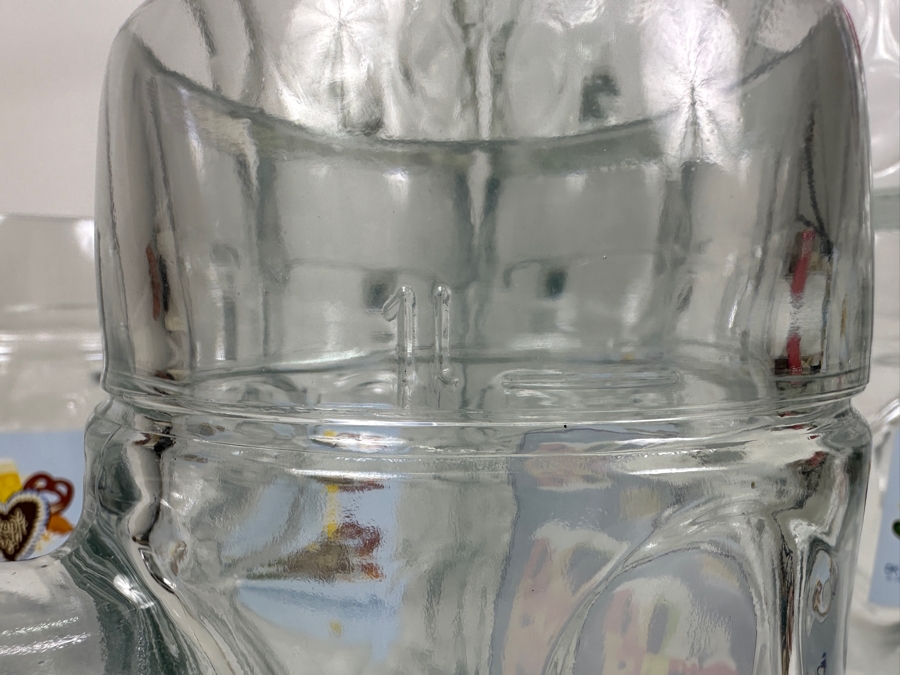 Set Of Ten Vintage German Oktoberfest Glass Beer Steins 1L [Photo 8]