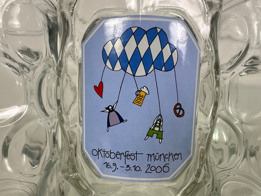 Set Of Ten Vintage German Oktoberfest Glass Beer Steins 1L [Photo 3]