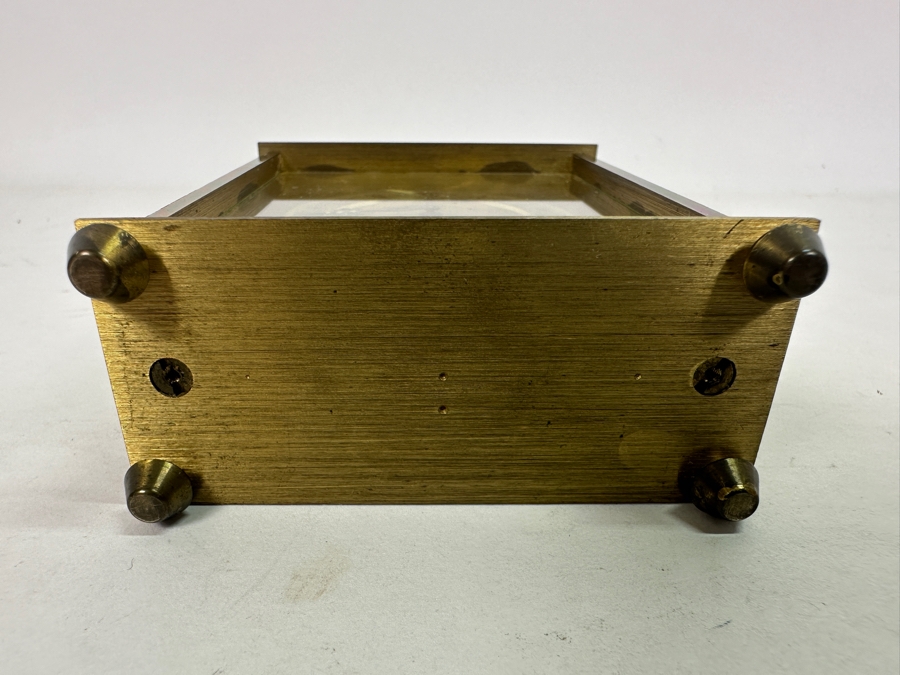 Vintage Working Brass French Linden Mechanical 8 Day 7 Jewels Clock 3W X 1.25D X 4.5H [Photo 5]