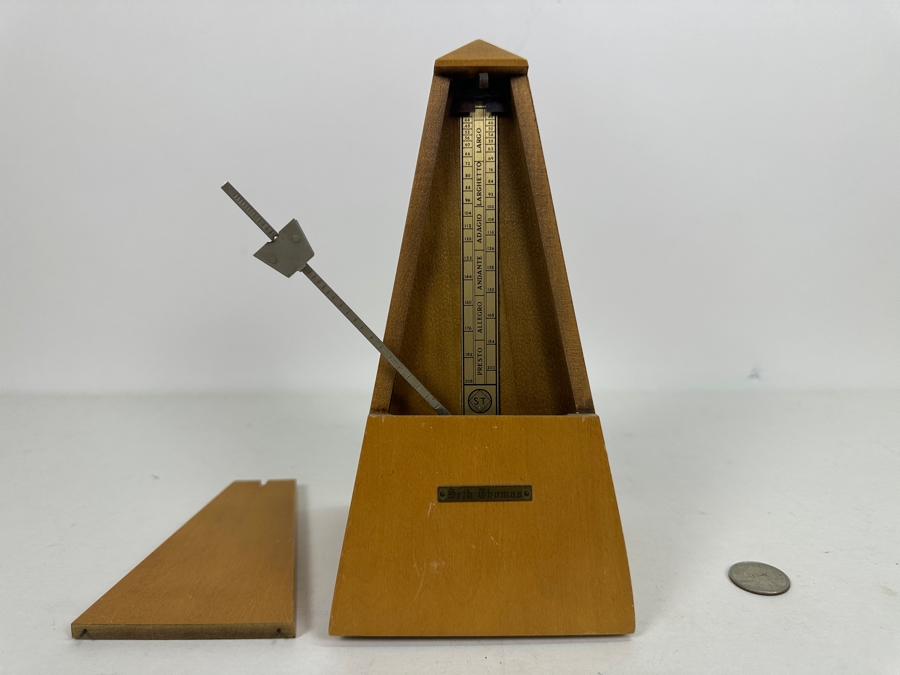 Vintage Seth Thomas Mechanical Wind-up Metronome Working 9H [Photo 2]