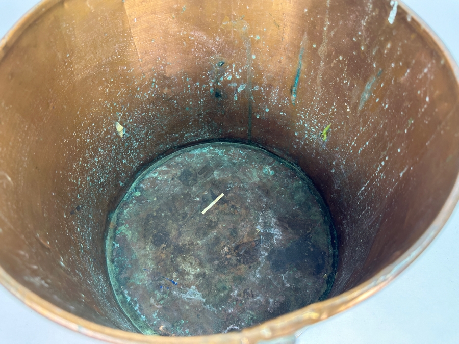 Vintage Large Copper Pail Bucket 12.5W X 11.5H [Photo 5]