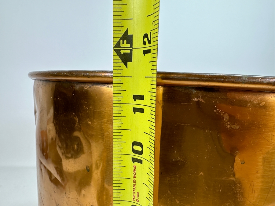 Vintage Large Copper Pail Bucket 12.5W X 11.5H [Photo 9]