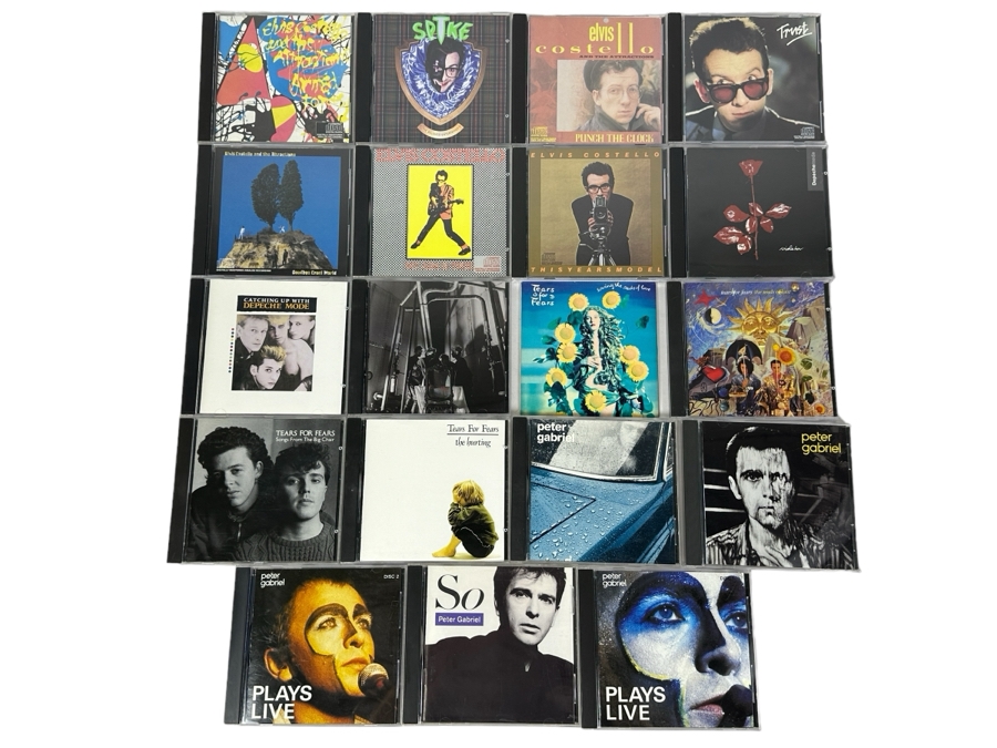(19) Music CDs: Elvis Costello, Depeche Mode, Tears For Fears & Peter Gabriel