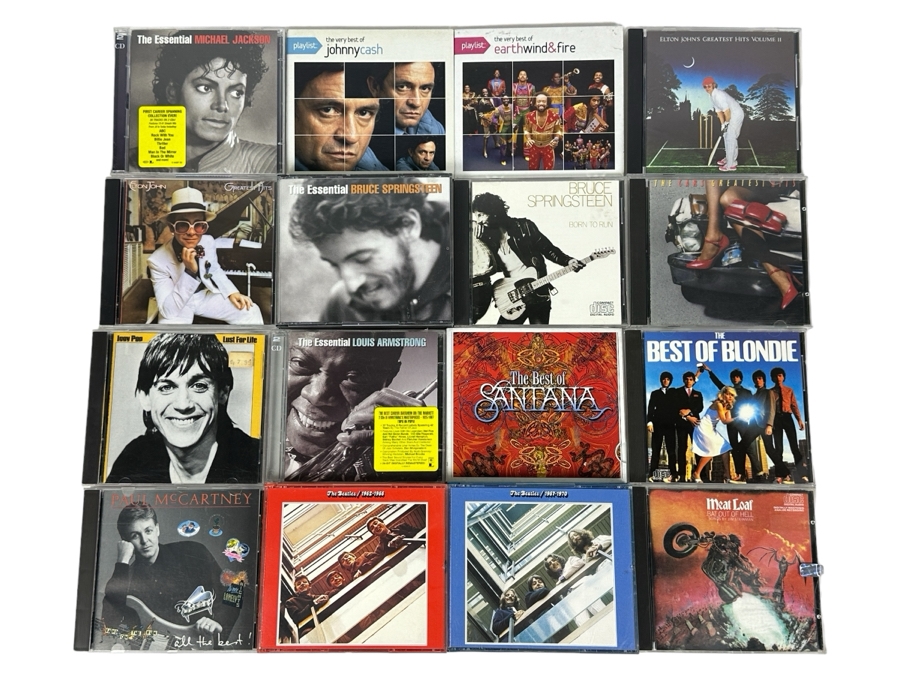 (16) Music CDs: Various Artist Including The Beatles, Michael Jackson, Johnny Cash, Bruce Springsteen & More