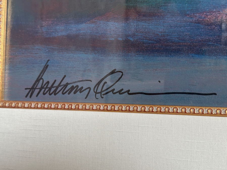 Anthony Quinn (1915-2001) Actor / Artist Hand Signed Limited Edition Serigraph 1988 Self Portrait Titled 'Triumph' Numbered 129 Of 299 26 X 48 Framed 59 X 37 Estimate $3,000-$5,000 [Photo 6]