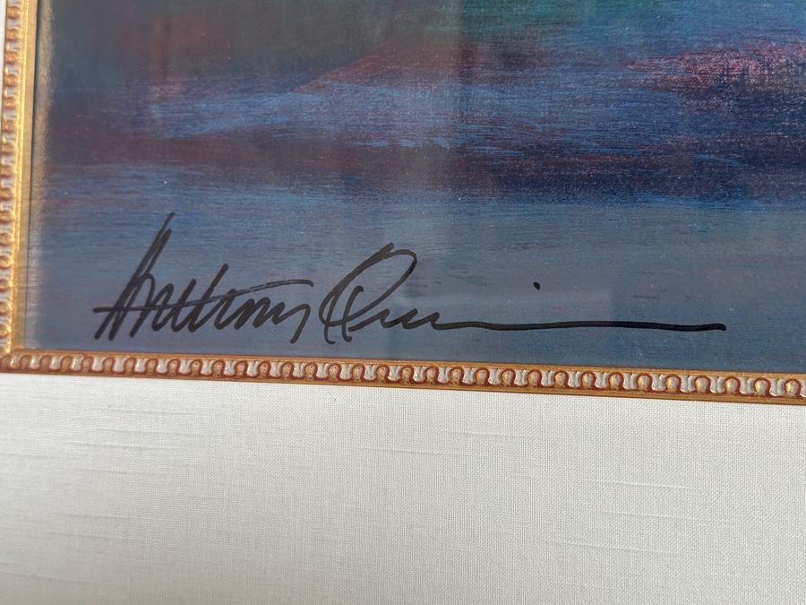 Anthony Quinn (1915-2001) Actor / Artist Hand Signed Limited Edition Serigraph 1988 Self Portrait Titled 'Triumph' Numbered 129 Of 299 26 X 48 Framed 59 X 37 Estimate $3,000-$5,000 [Photo 5]