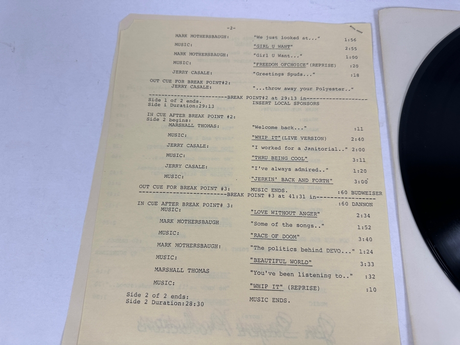 London Wavelengths B.B.C. Rock Hour #245 Week Of Nov. 8, 1981 Rock Hour Special Featuring: DEVO [Photo 9]