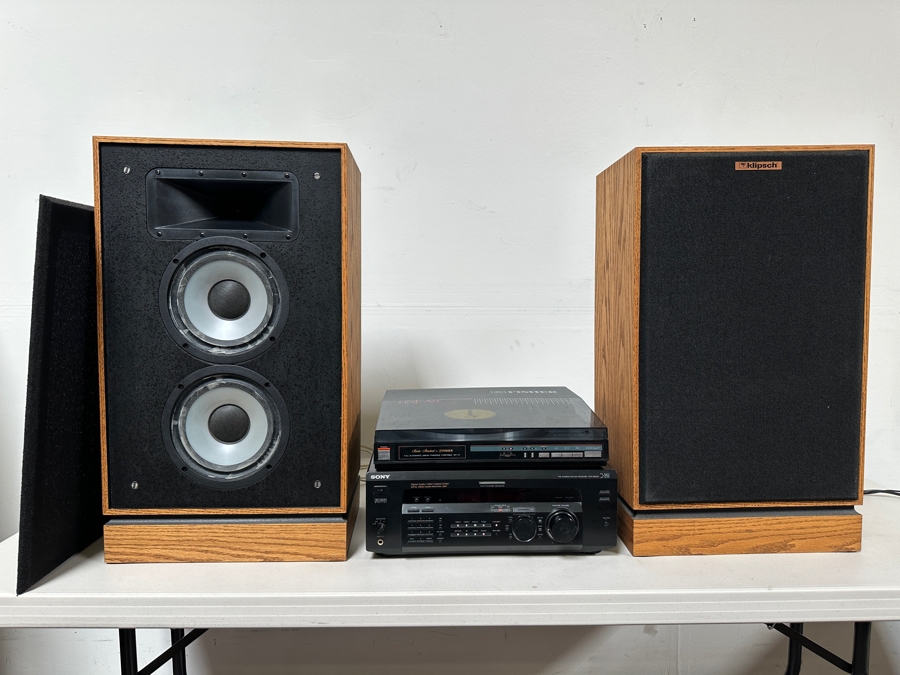 Just Added - Pair Of Nice Klipsch Kg4 Speakers With Original Boxes 27.5H - Tested Working [Photo 6]