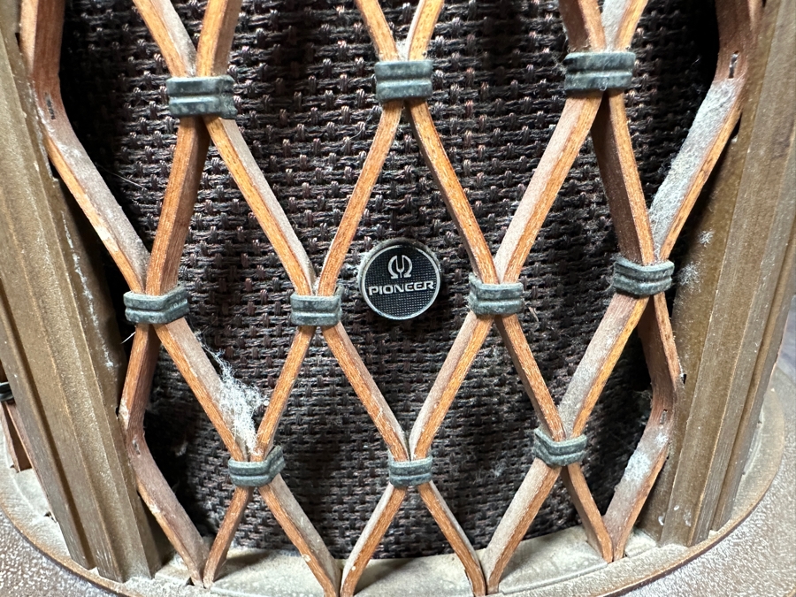 Just Added - Pair Of Rare Mid-Century Pioneer Model CS-05 Round Table Speakers 14W X 25H - Tested Working [Photo 3]