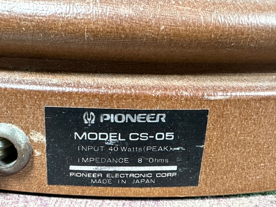 Just Added - Pair Of Rare Mid-Century Pioneer Model CS-05 Round Table Speakers 14W X 25H - Tested Working [Photo 5]