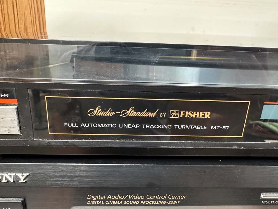 Just Added - Fisher Full Automatic Linear Tracking Turntable Record Player MT-57 (Missing One Of The Back Hinges) - Tested Working [Photo 3]