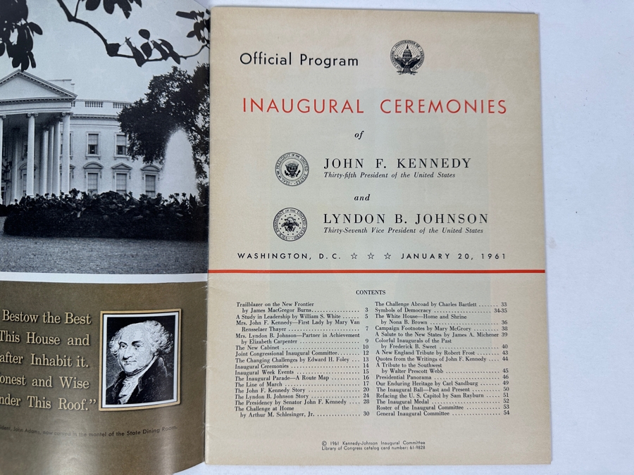 Just Added - Vintage 1961 Official Inaugural Program Of John F. Kennedy & Lyndon B. Johnson [Photo 5]