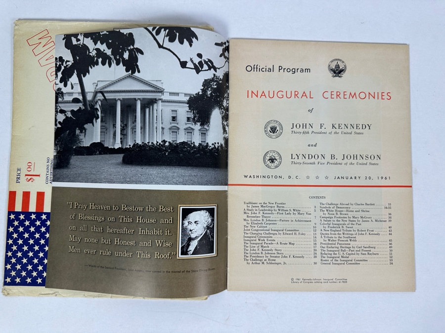 Just Added - Vintage 1961 Official Inaugural Program Of John F. Kennedy & Lyndon B. Johnson [Photo 4]