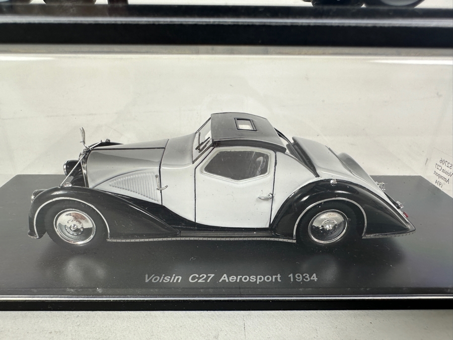 Just Added - Pair Of Diecast Spark Model Cars: Voisin C27 Aerosport 1934 & Delage D8 120 Pourtout 1937 - 7W [Photo 3]