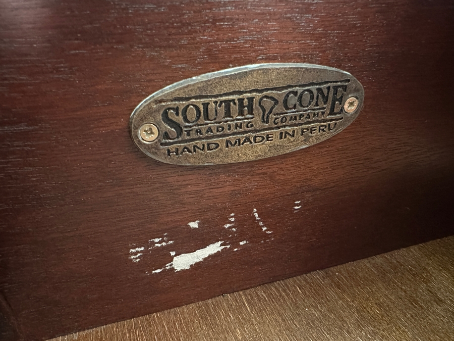 Just Added - Pair Of Wooden South Cone Trading Company Nightstands Hand Made In Peru 29.5W X 16.5D X 28H [Photo 6]