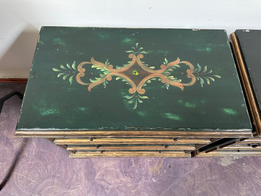 Just Added - Pair Of Wooden South Cone Trading Company Nightstands Hand Made In Peru 29.5W X 16.5D X 28H [Photo 5]