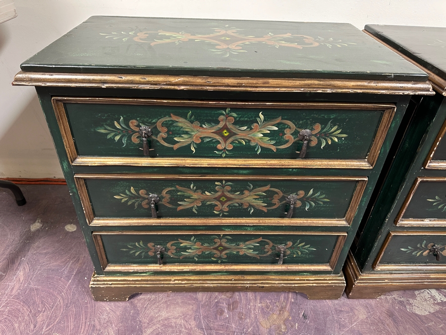 Just Added - Pair Of Wooden South Cone Trading Company Nightstands Hand Made In Peru 29.5W X 16.5D X 28H [Photo 4]