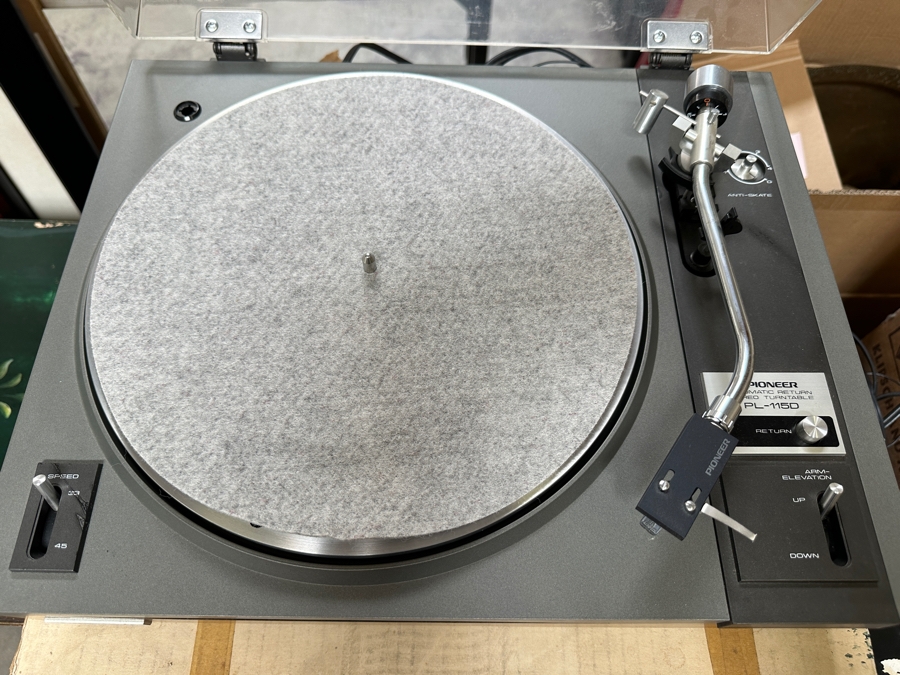 Just Added - Vintage Pioneer PL-115D Automatic Return Stereo Turntable Record Player With Original Box - Working But Needs New Rubber Belt [Photo 5]