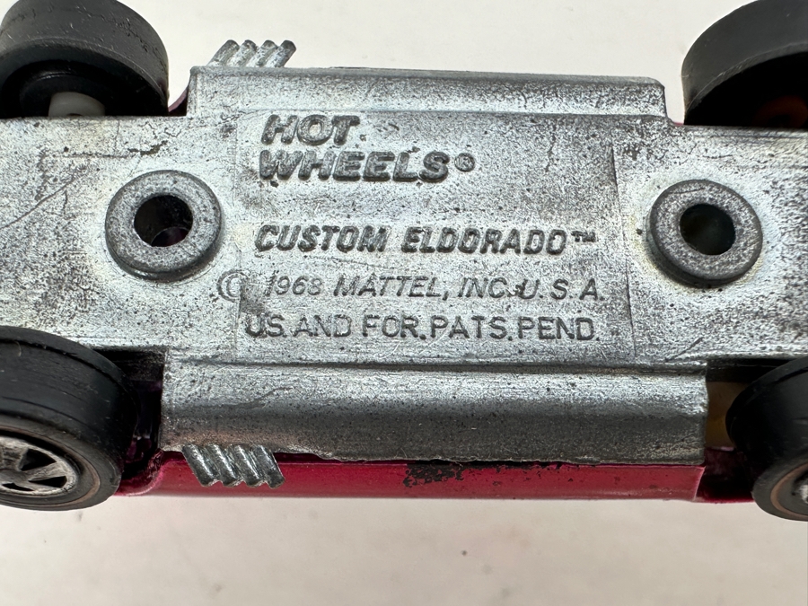 Just Added - Vintage 1968 Hot Wheels Custom Eldorado Car Pinkish Red [Photo 15]