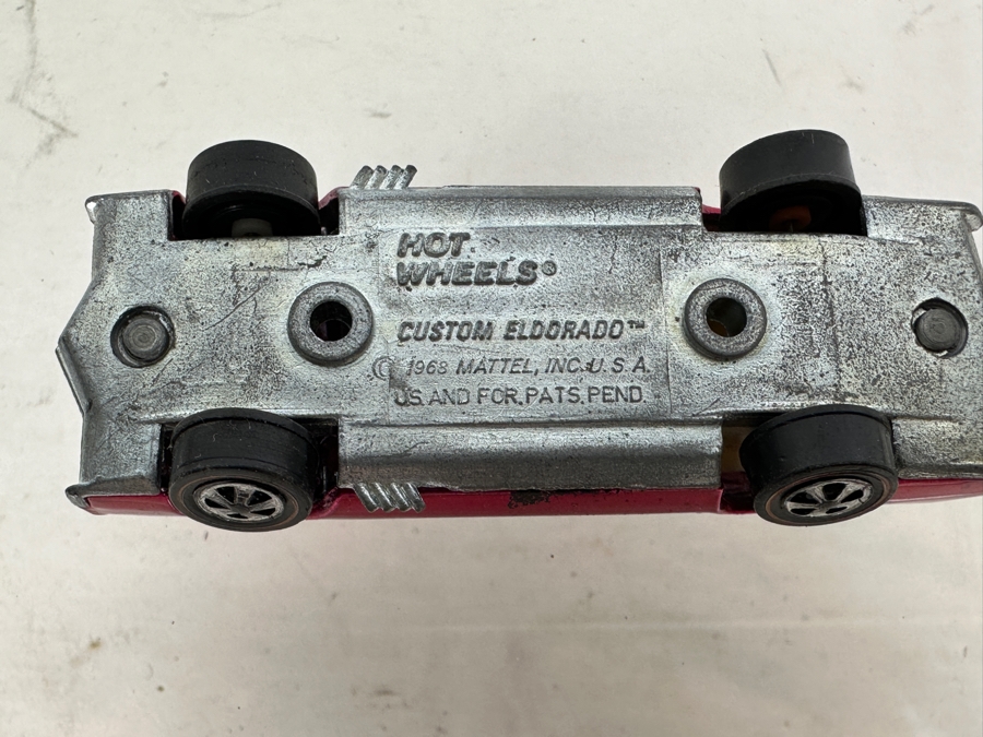 Just Added - Vintage 1968 Hot Wheels Custom Eldorado Car Pinkish Red [Photo 14]