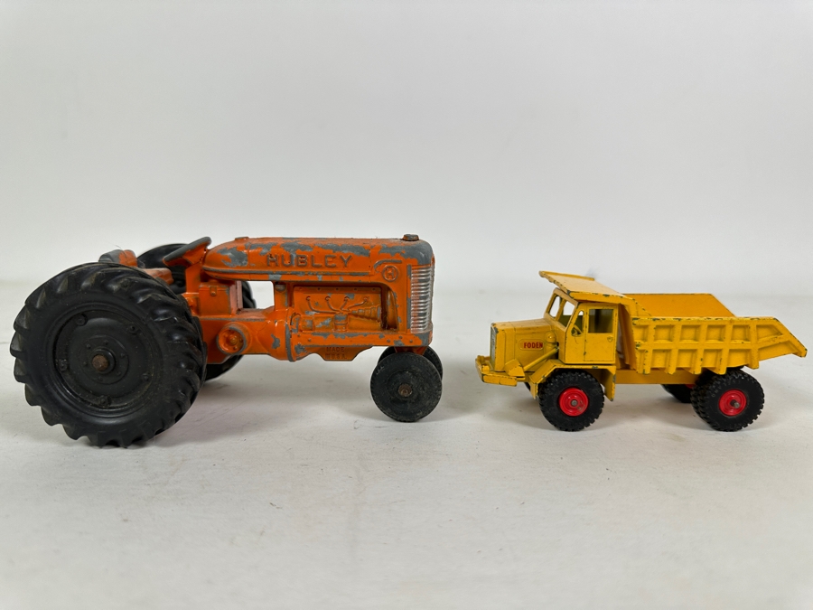 Vintage Hubley Cast Iron Tractor & Matchbox Foden Dumper Truck No. 5 [Photo 2]