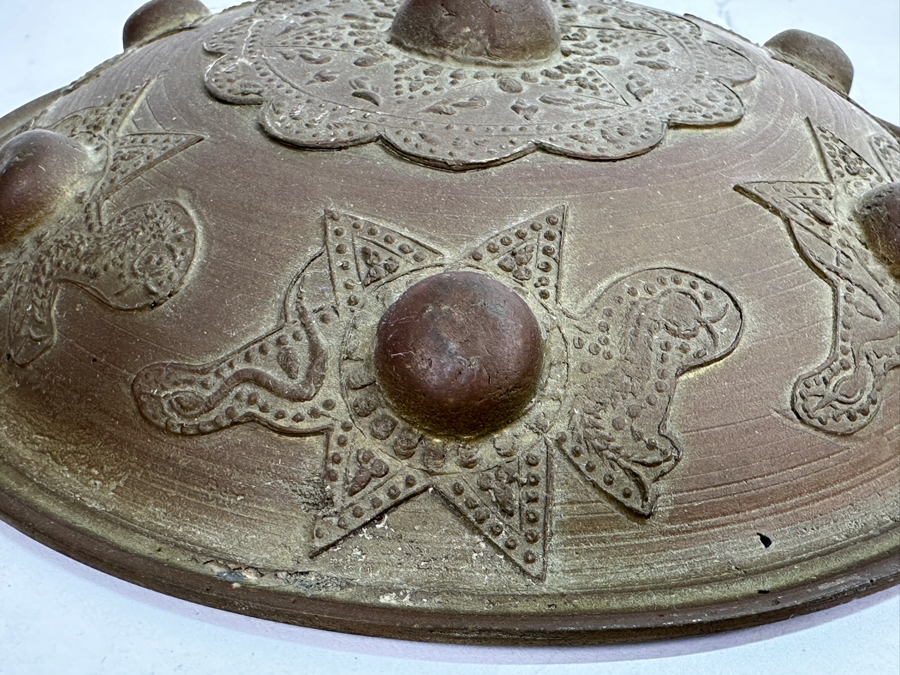 Antique Pair Of Peurise Teumaga / Lembaga Aceh, Indonesia Shields Brass 9'W [Photo 5]