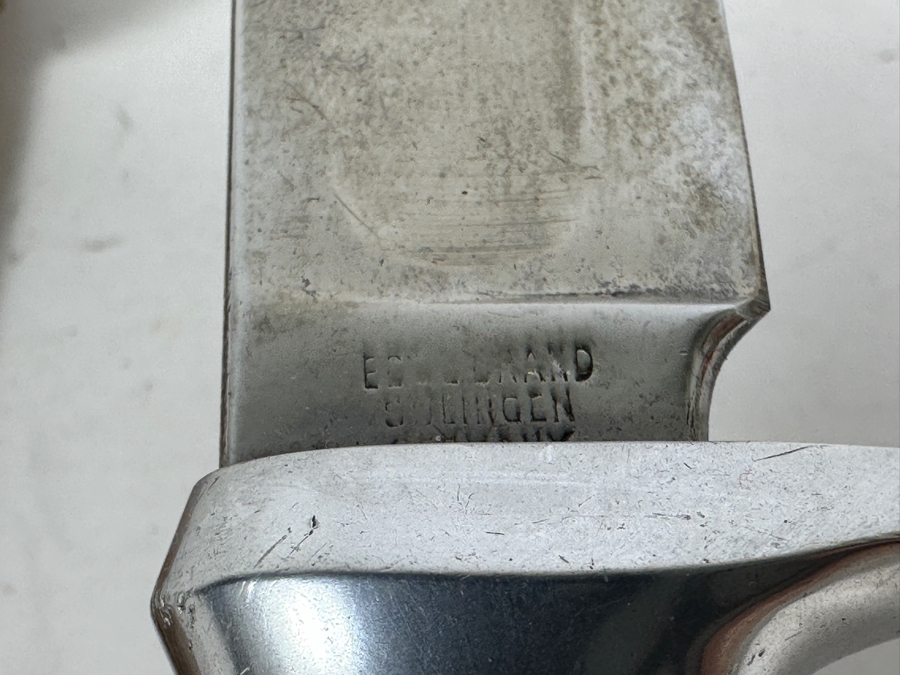 Edge Brand Solingen Germany Stag Handle Hunting Knife With Leather Sheath 10.5L [Photo 8]